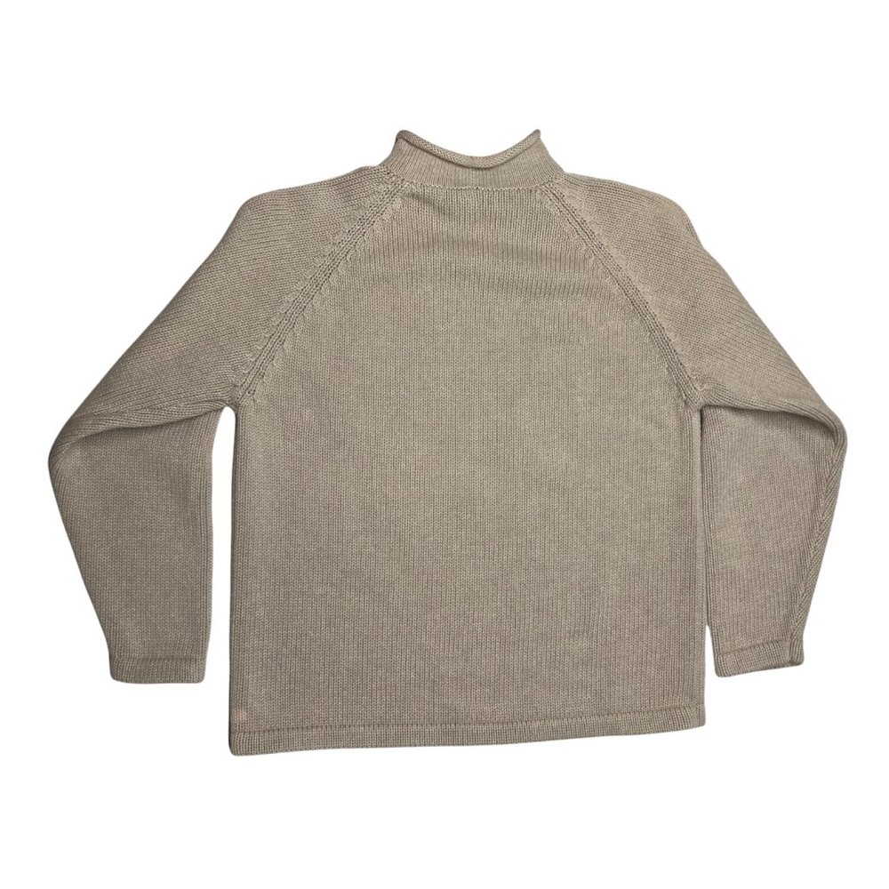 J. Crew Men's M Beige Sweater Roll Neck Oarsman - Picture 3 of 7